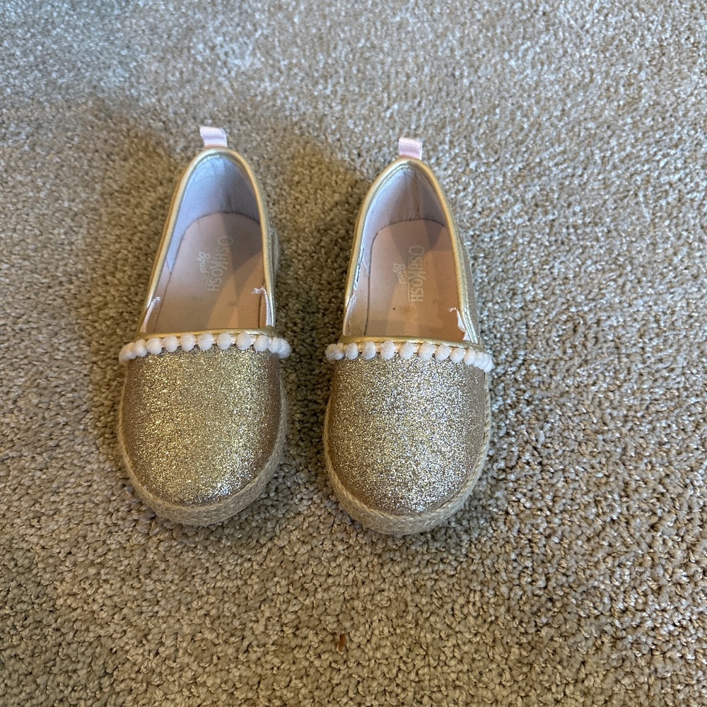 Kids gold shoes